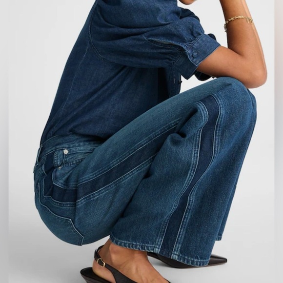 Madewell Dark Blue Flare Jeans - Picture 5 of 13